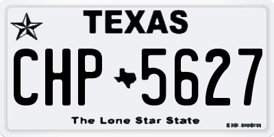 TX license plate CHP5627
