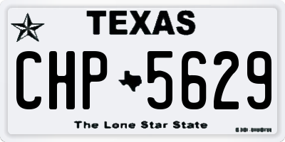 TX license plate CHP5629