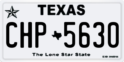 TX license plate CHP5630