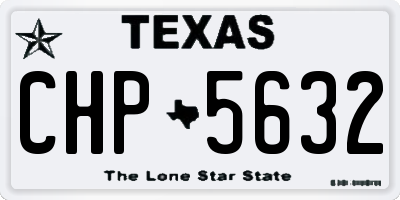 TX license plate CHP5632