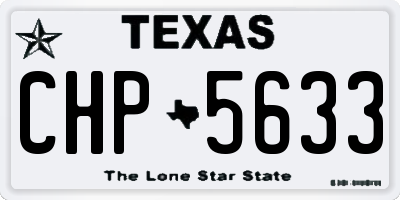 TX license plate CHP5633