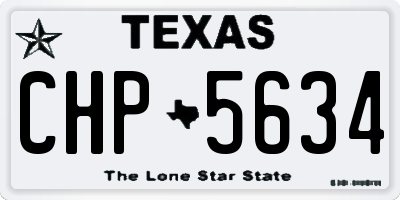TX license plate CHP5634