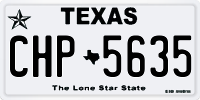 TX license plate CHP5635