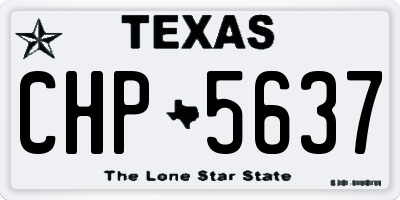 TX license plate CHP5637
