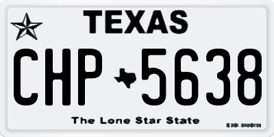 TX license plate CHP5638