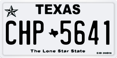 TX license plate CHP5641