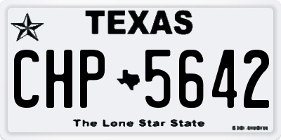 TX license plate CHP5642