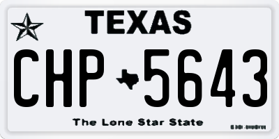TX license plate CHP5643