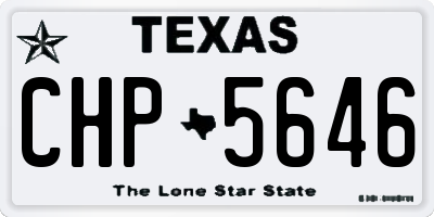 TX license plate CHP5646