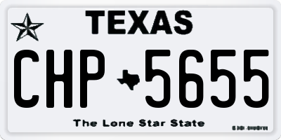 TX license plate CHP5655