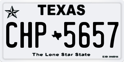 TX license plate CHP5657