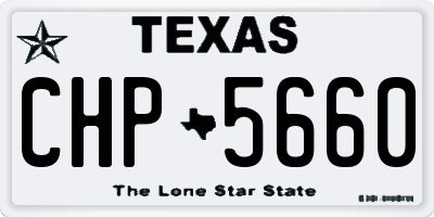 TX license plate CHP5660
