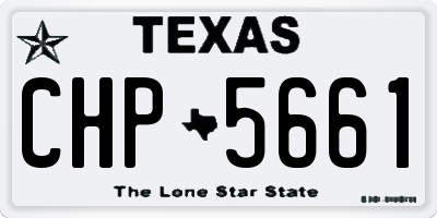TX license plate CHP5661