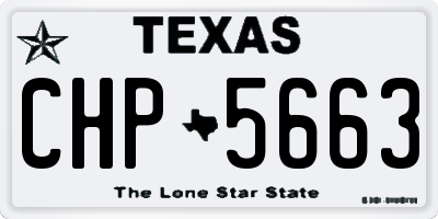 TX license plate CHP5663
