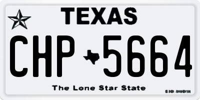 TX license plate CHP5664