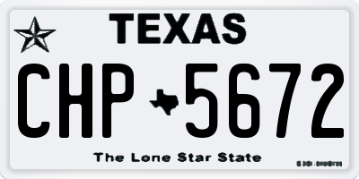 TX license plate CHP5672