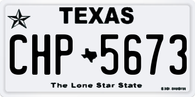 TX license plate CHP5673