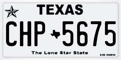 TX license plate CHP5675