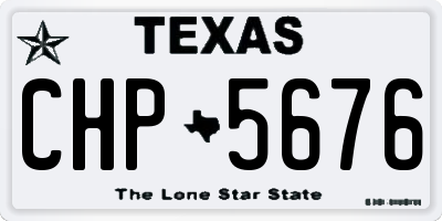 TX license plate CHP5676