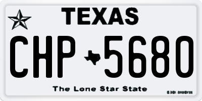TX license plate CHP5680