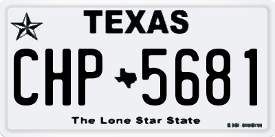 TX license plate CHP5681