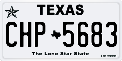 TX license plate CHP5683