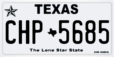TX license plate CHP5685