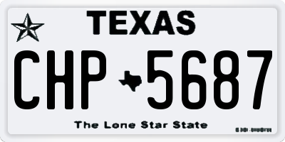 TX license plate CHP5687