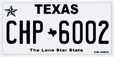 TX license plate CHP6002