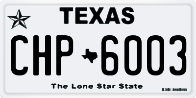 TX license plate CHP6003