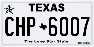 TX license plate CHP6007