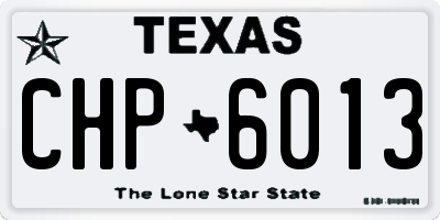 TX license plate CHP6013