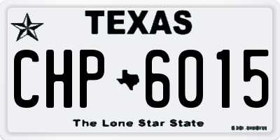 TX license plate CHP6015