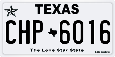 TX license plate CHP6016