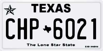TX license plate CHP6021
