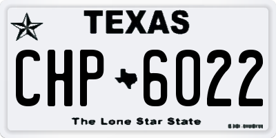 TX license plate CHP6022