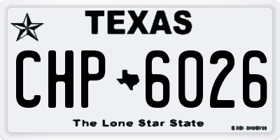 TX license plate CHP6026
