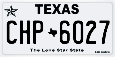 TX license plate CHP6027