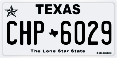 TX license plate CHP6029