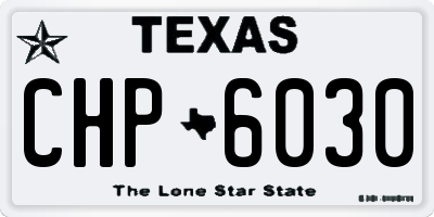 TX license plate CHP6030