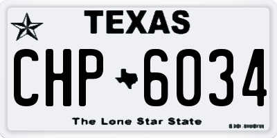 TX license plate CHP6034