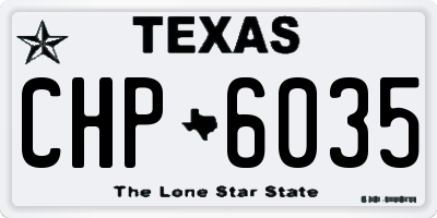 TX license plate CHP6035