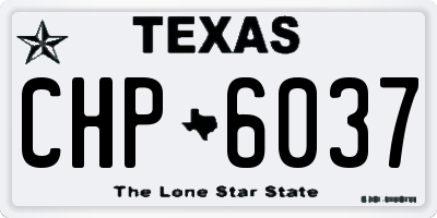 TX license plate CHP6037