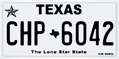TX license plate CHP6042