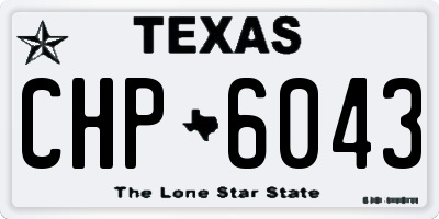 TX license plate CHP6043