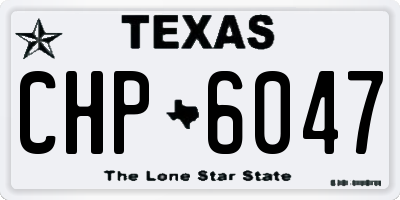 TX license plate CHP6047
