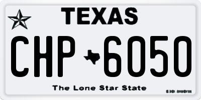 TX license plate CHP6050