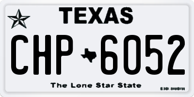 TX license plate CHP6052