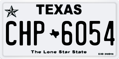 TX license plate CHP6054