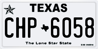 TX license plate CHP6058